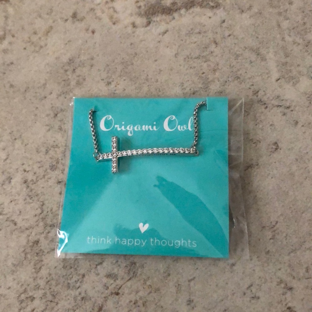 SOLD Origami Owl cross necklace
